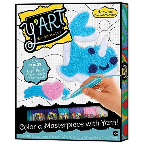 YArt Narwhal  Yarn Works of Art  Mess-Free Artistic Craft Activity  Ages 8+